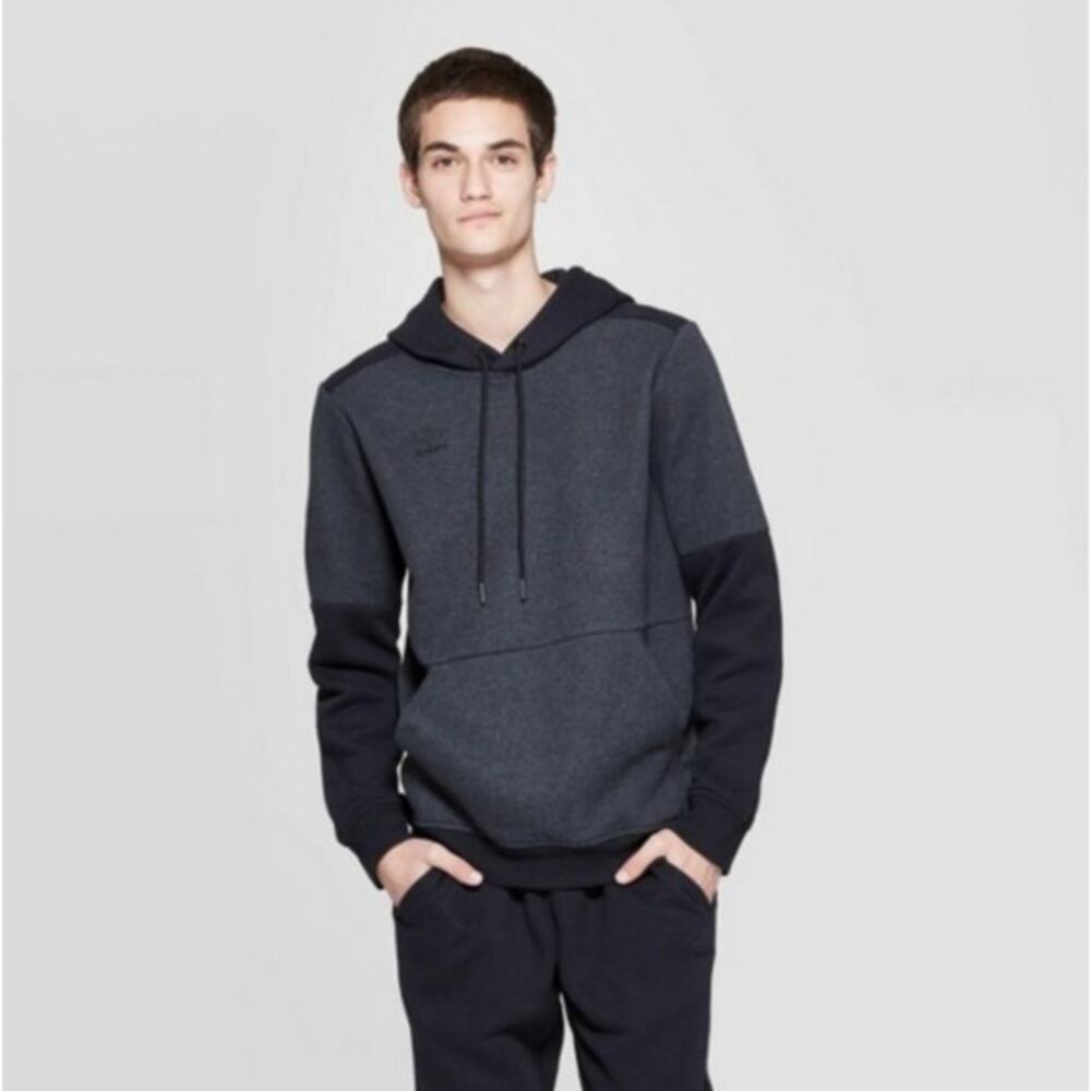 UMBRO Colorblock‎ Fleece Hooded Hoodie Size S Men's Pullover Sweatshirt